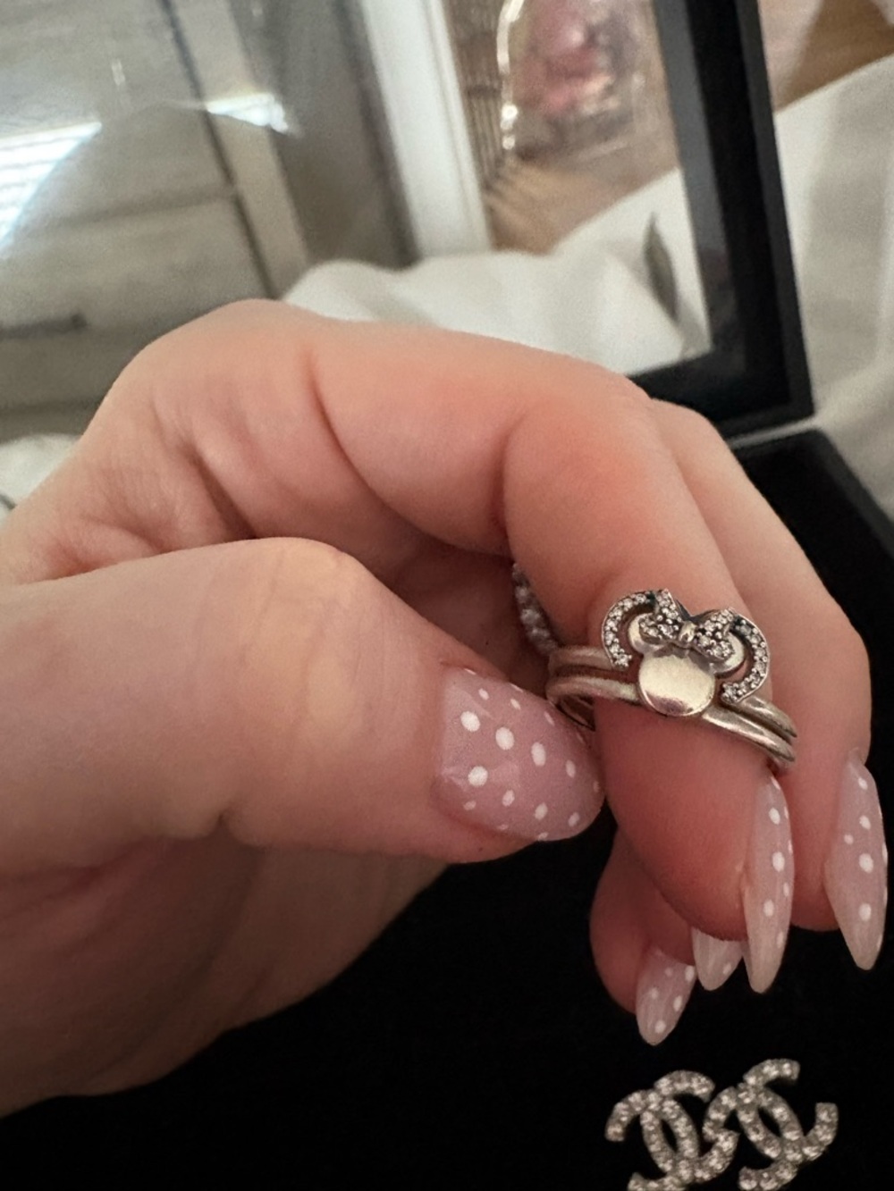 Pandora Sterling Silver Mickey Ear Ring Set - Silver